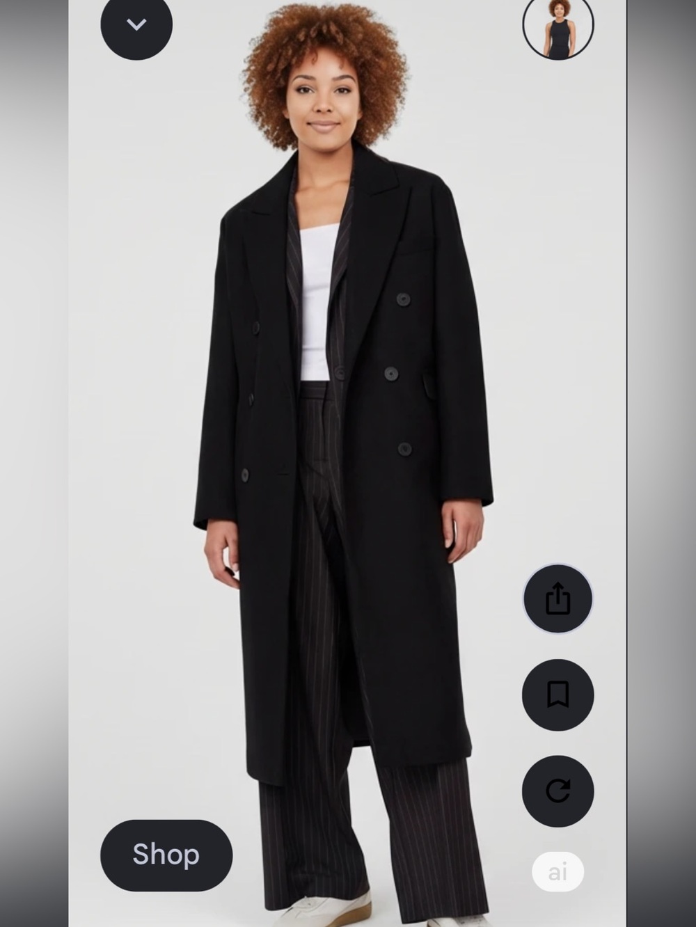 Frank + Oak Frances recycled wool coat.